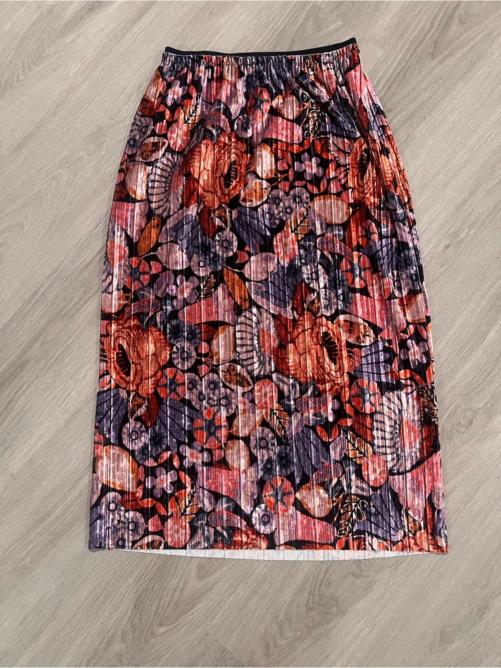Maeve by Anthropologie Floral Pleated maxi Skirt  velvet - Picture 3 of 7